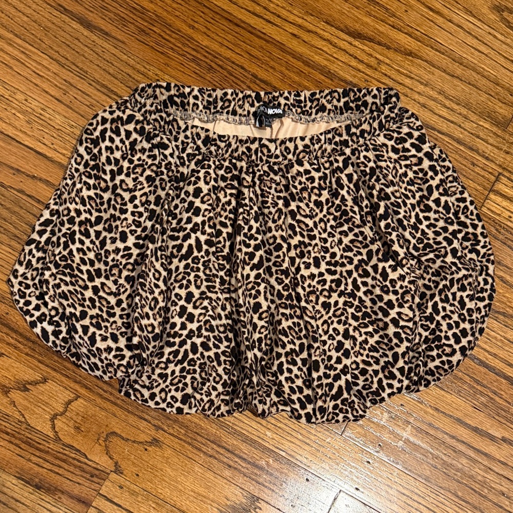 Fashion nova leopard bubble skirt